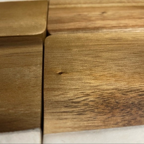 Coasters dark wood and marble details set of 4 - Picture 6 of 6